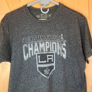 LA Kings 2014 Stanley Cup Champions T-Shirt, Retro‎ Brand, Men's L, Black, Tee